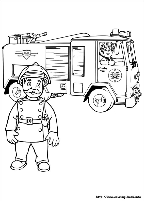 Fireman Sam coloring picture