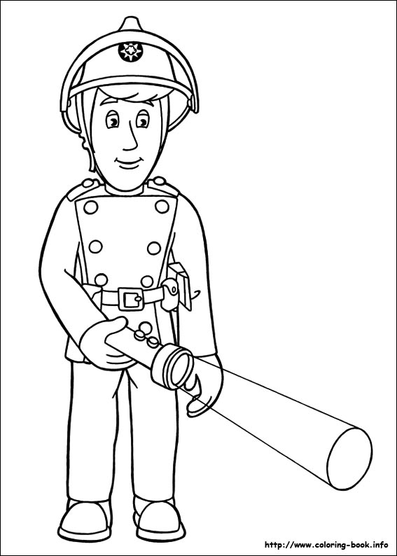 Fireman Sam coloring picture