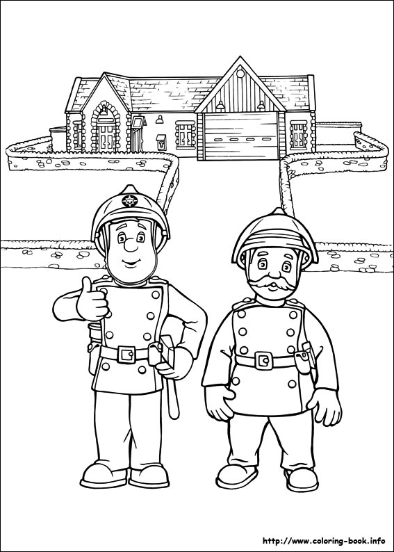 Fireman Sam coloring picture