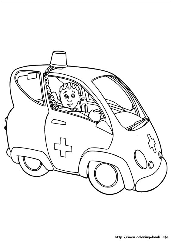 Fireman Sam coloring picture