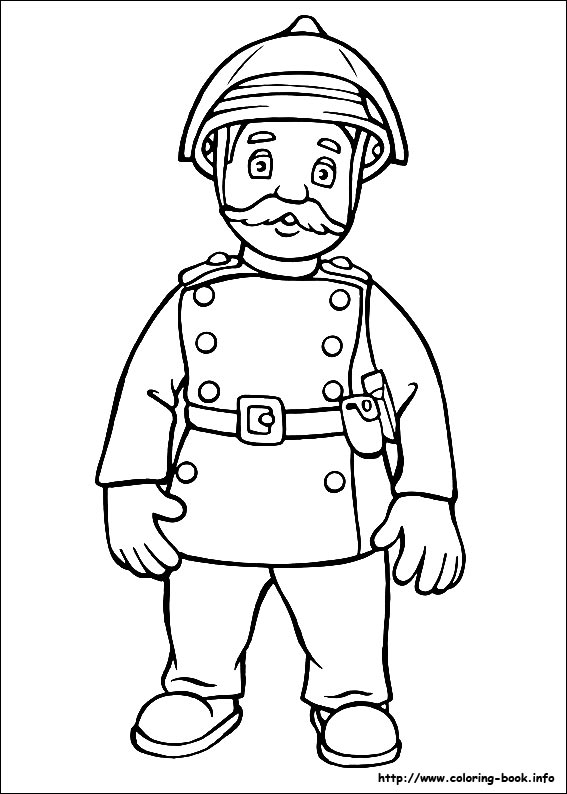 Fireman Sam coloring picture