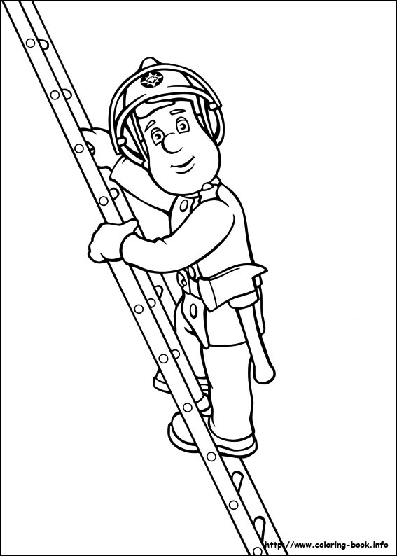 Fireman Sam coloring picture