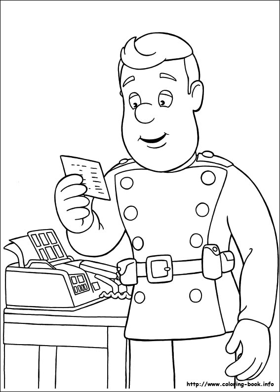 Fireman Sam coloring picture