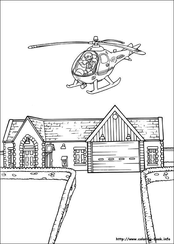 Fireman Sam coloring picture