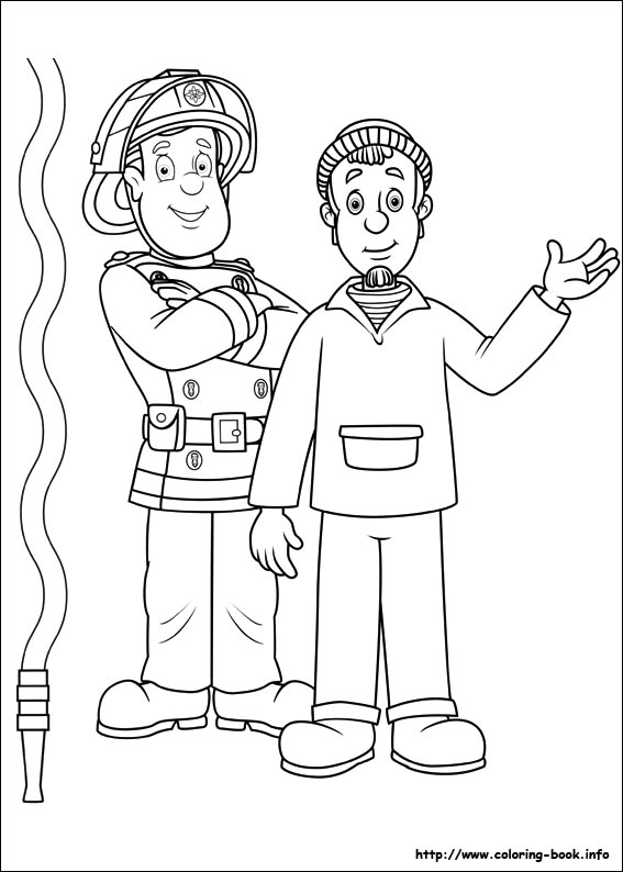 Fireman Sam coloring picture