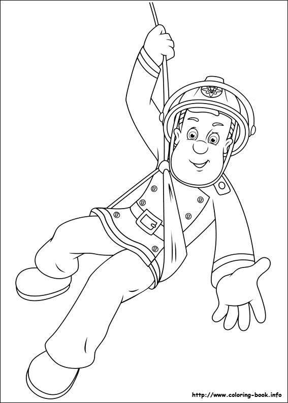 Fireman Sam coloring picture