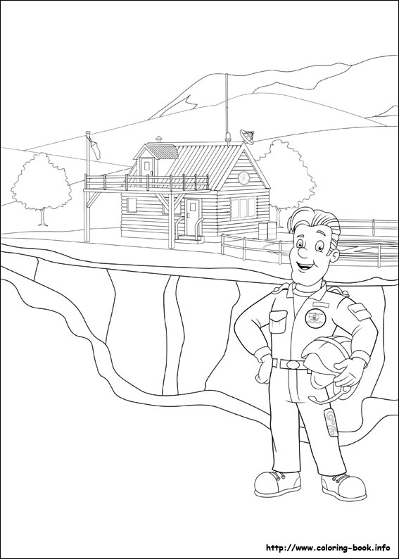 Fireman Sam coloring picture