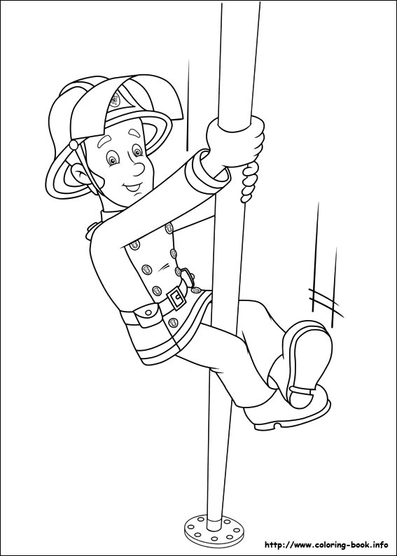 Fireman Sam coloring picture