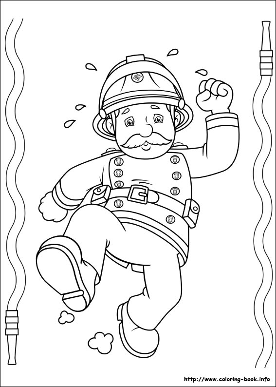 Fireman Sam coloring picture