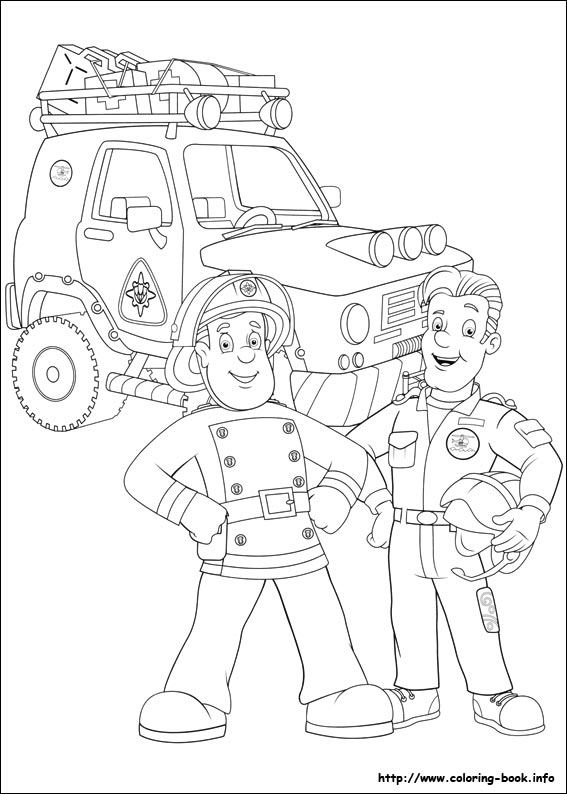 Fireman Sam coloring picture