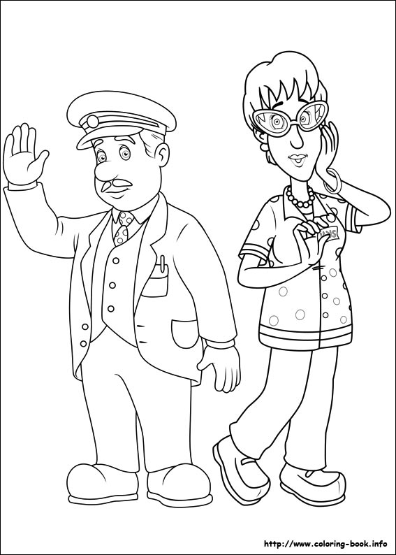 Fireman Sam coloring picture