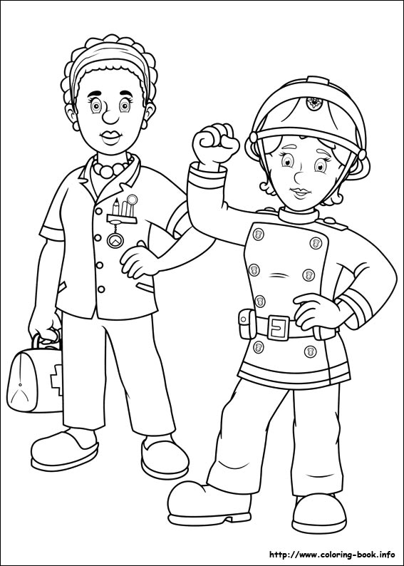 Fireman Sam coloring picture