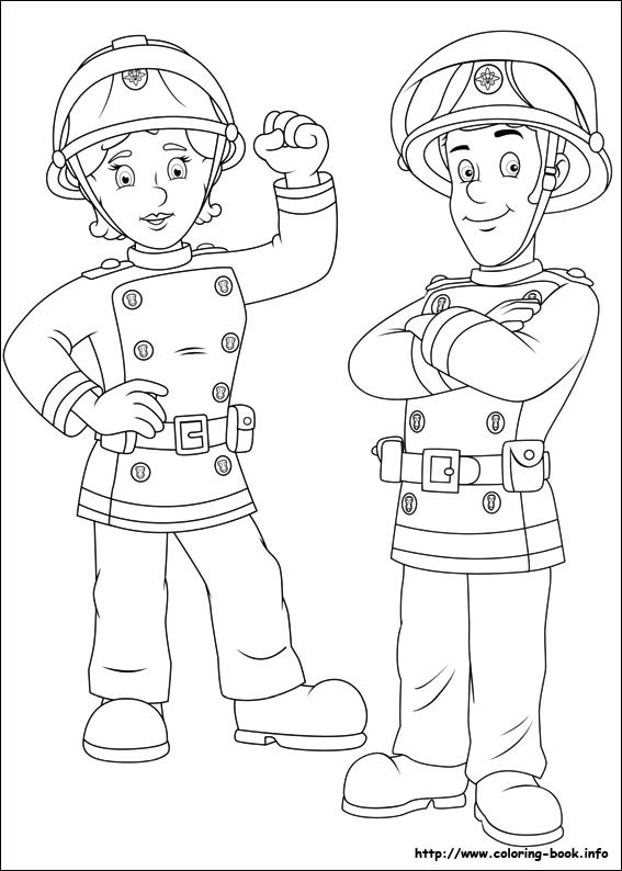 Fireman Sam coloring picture