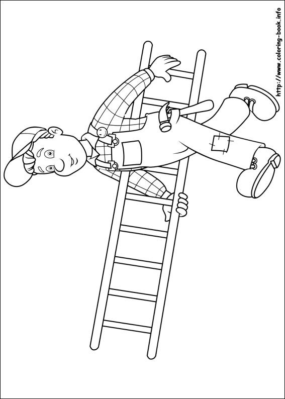 Fireman Sam coloring picture