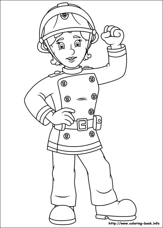 Fireman Sam coloring picture