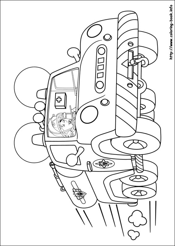 Fireman Sam coloring picture