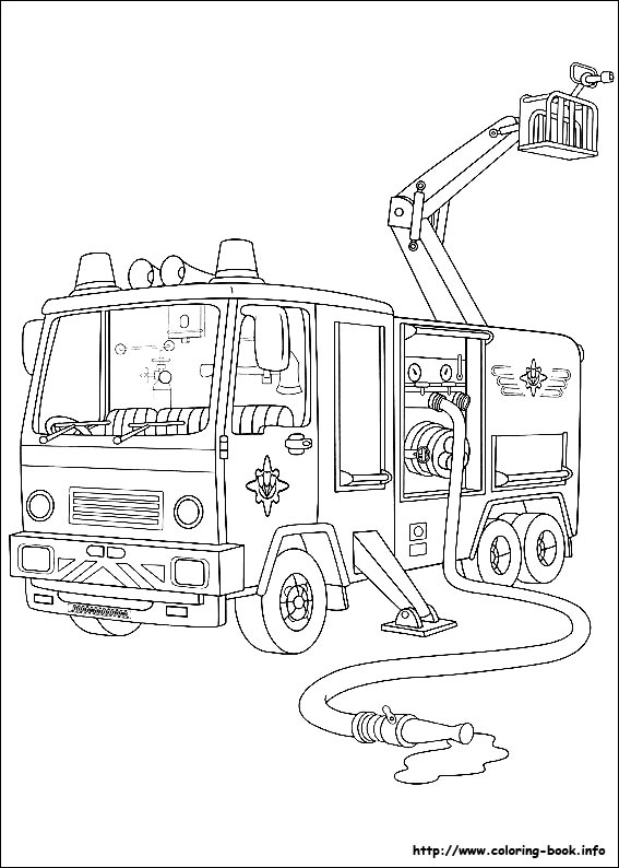 Fireman Sam coloring picture