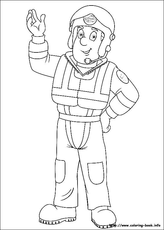 Fireman Sam coloring picture