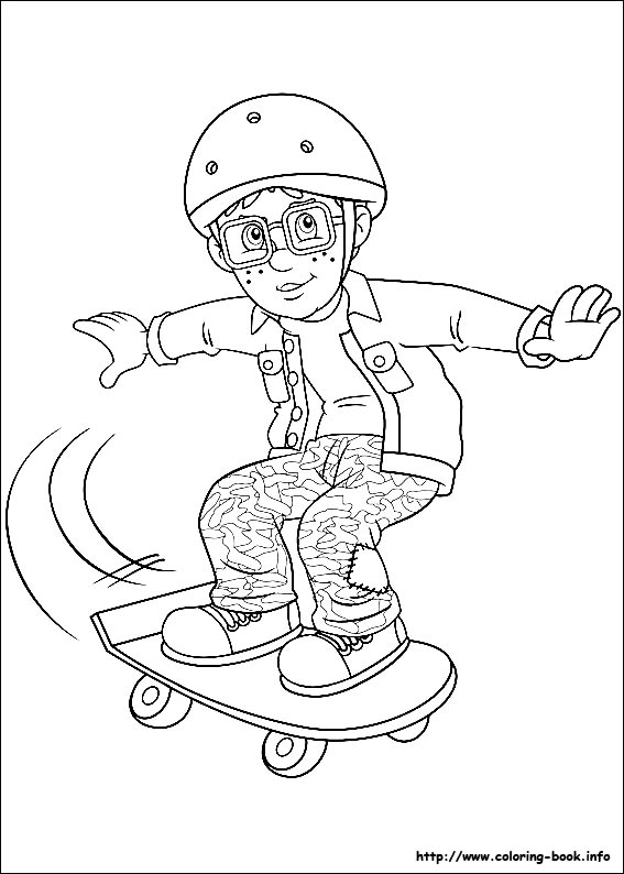 Fireman Sam coloring picture