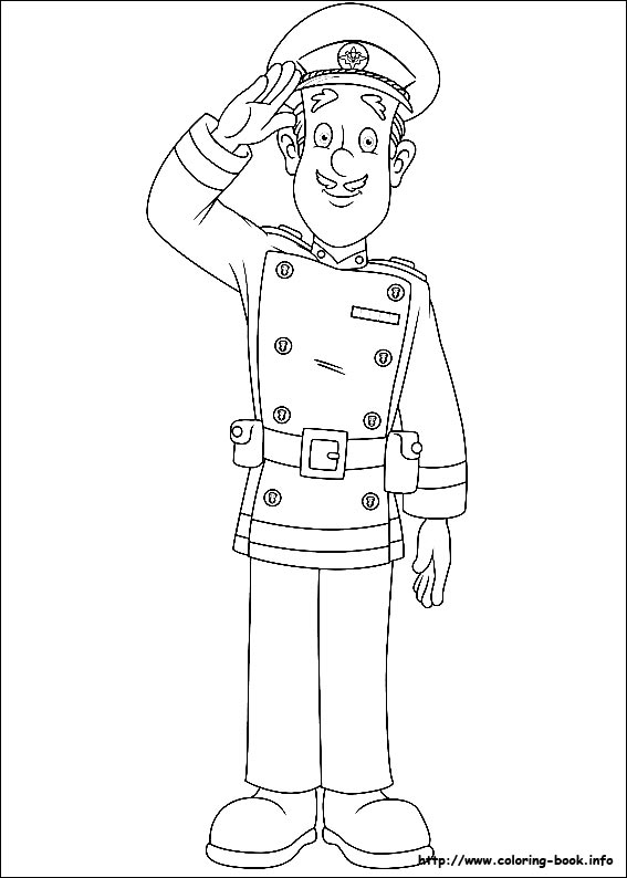 Fireman Sam coloring picture