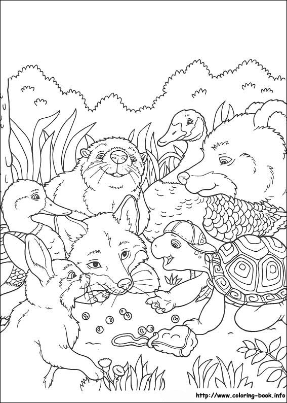 Franklin coloring picture