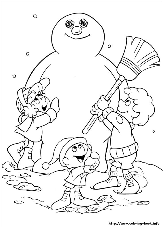 Frosty the snowman coloring picture