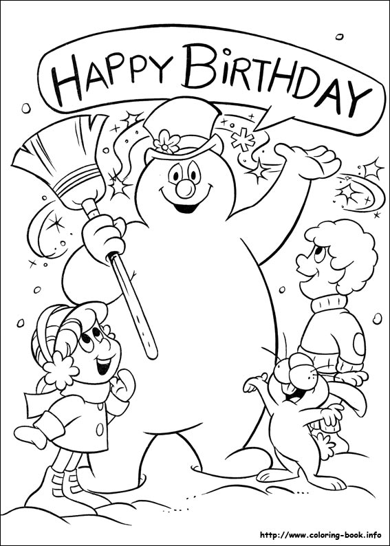 Frosty the snowman coloring picture