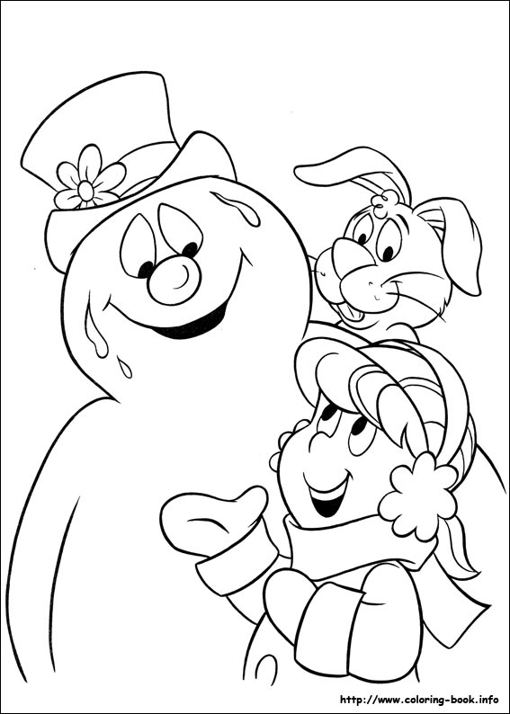 Frosty the snowman coloring picture