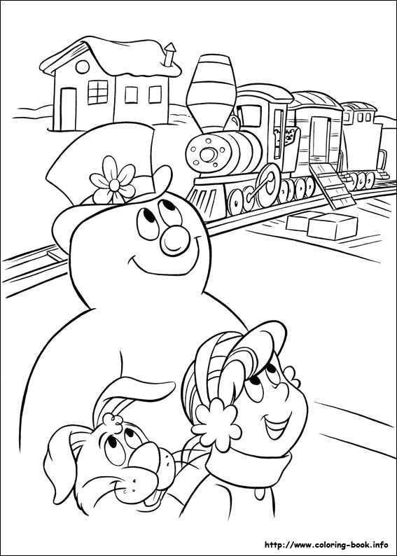 Frosty the snowman coloring picture