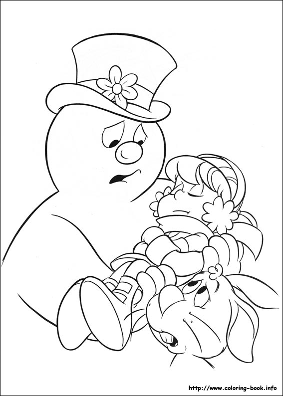 Frosty the snowman coloring picture