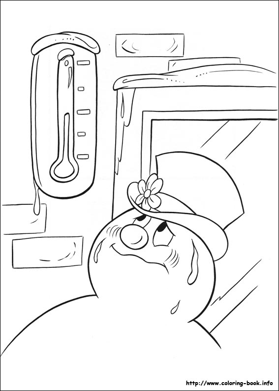 Frosty the snowman coloring picture