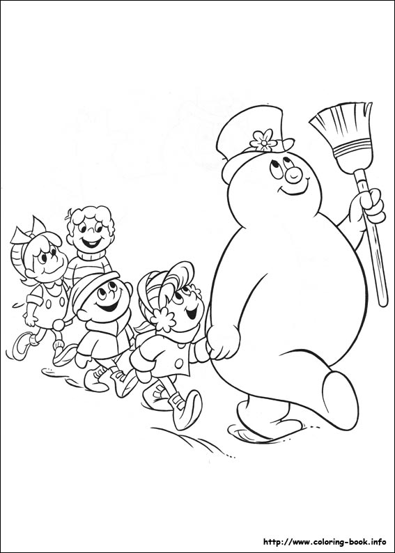 Frosty the snowman coloring picture