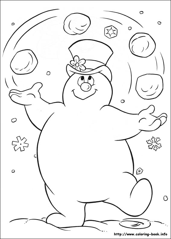 Frosty the snowman coloring picture