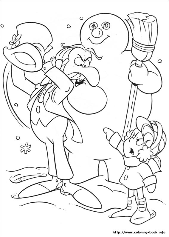 Frosty the snowman coloring picture