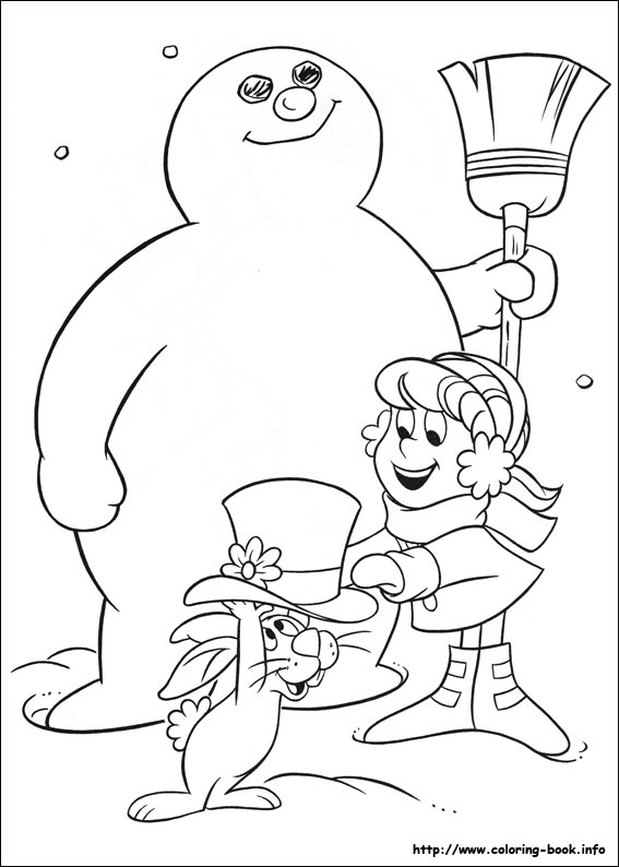 Frosty the snowman coloring picture