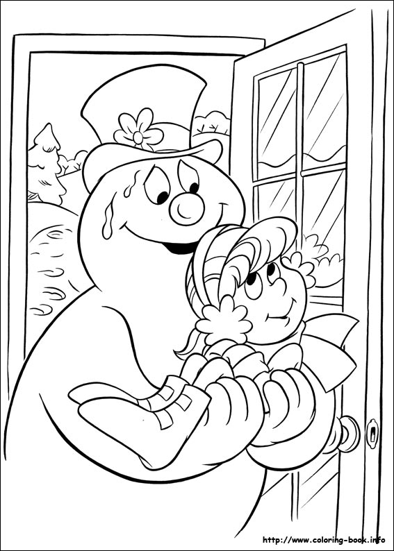 Frosty the snowman coloring picture