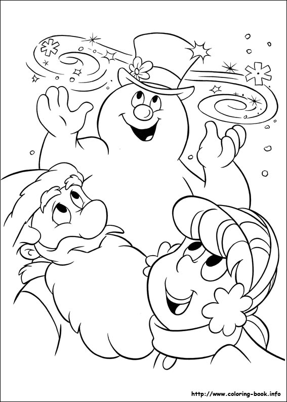 Frosty the snowman coloring picture