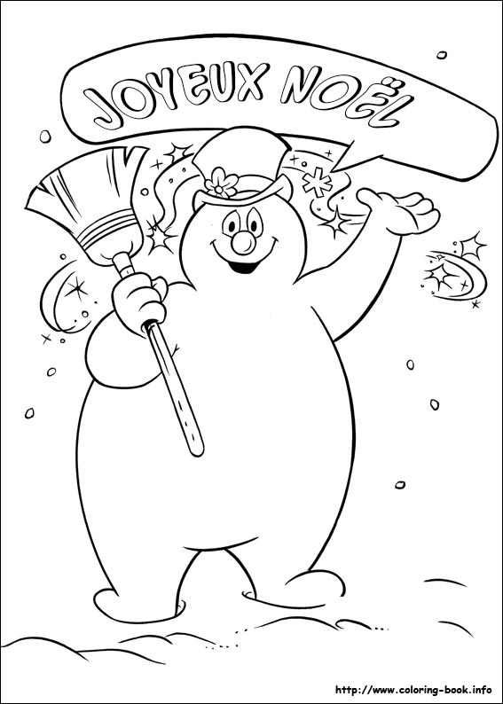 Frosty the snowman coloring picture