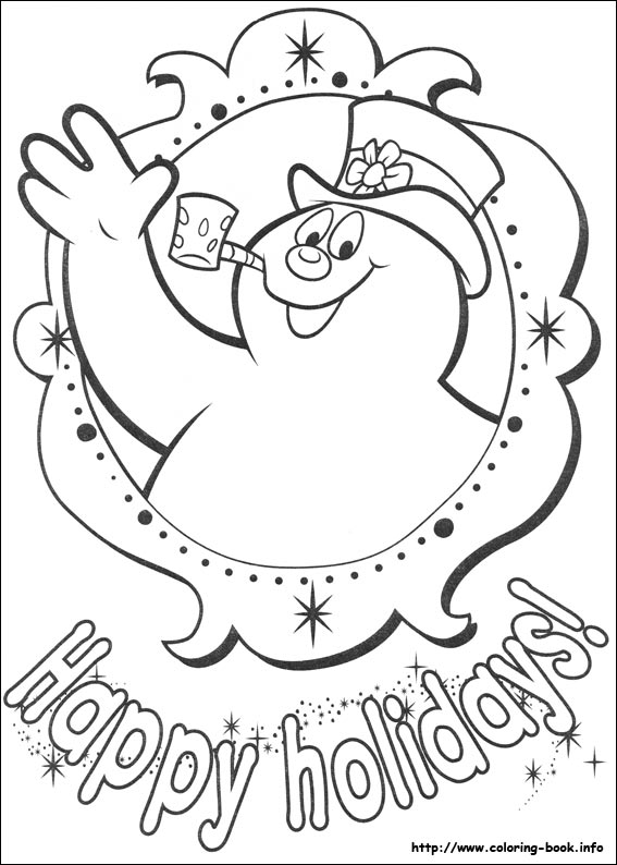 Frosty the snowman coloring picture