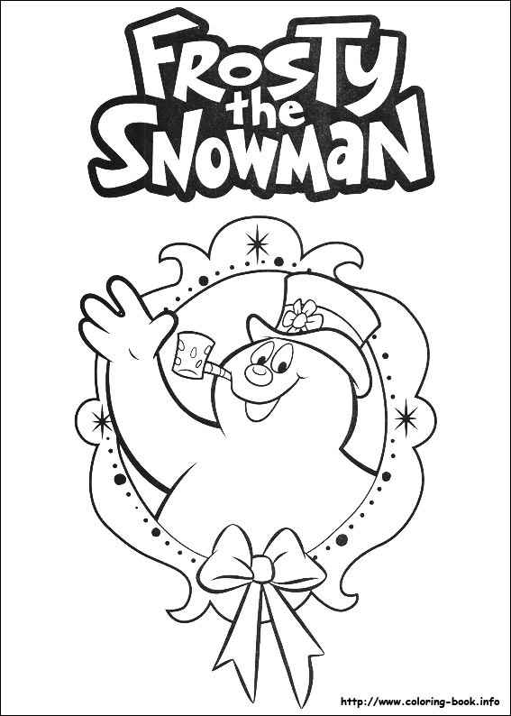 Frosty the snowman coloring picture