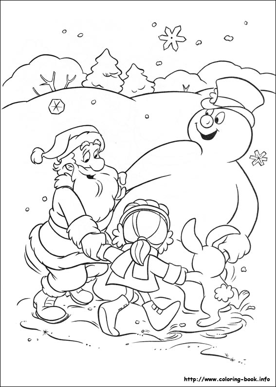 Frosty the snowman coloring picture