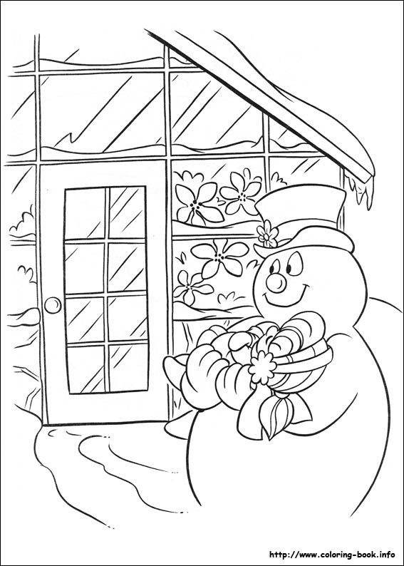 Frosty the snowman coloring picture