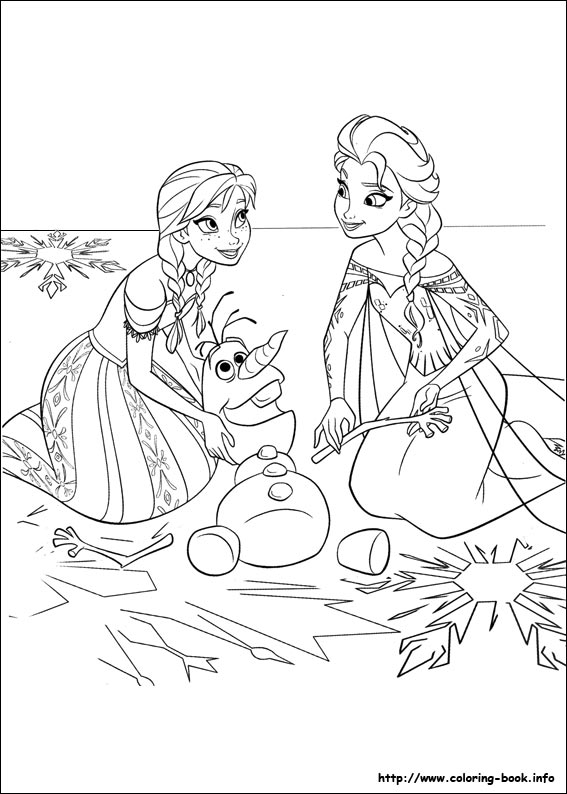 FROZEN COLORING PAGES