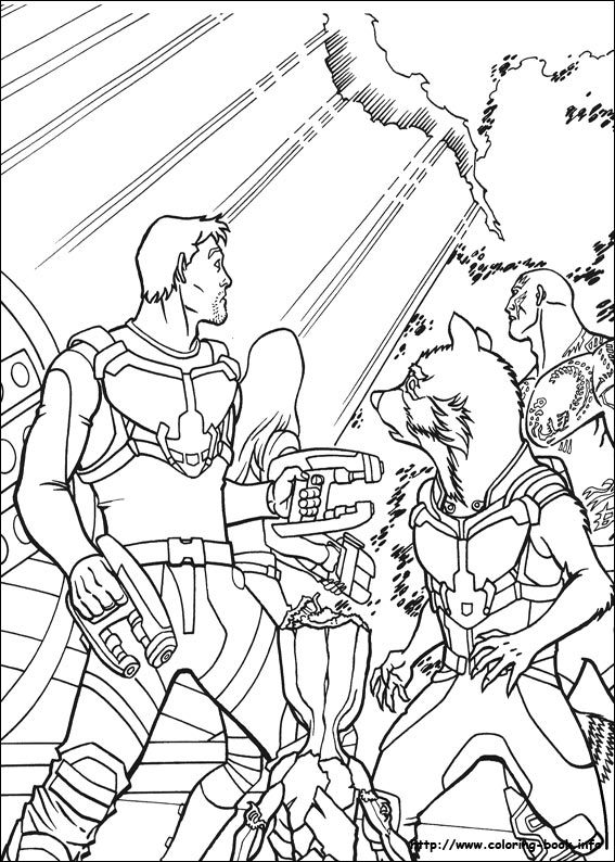 Guardians of the Galaxy coloring picture