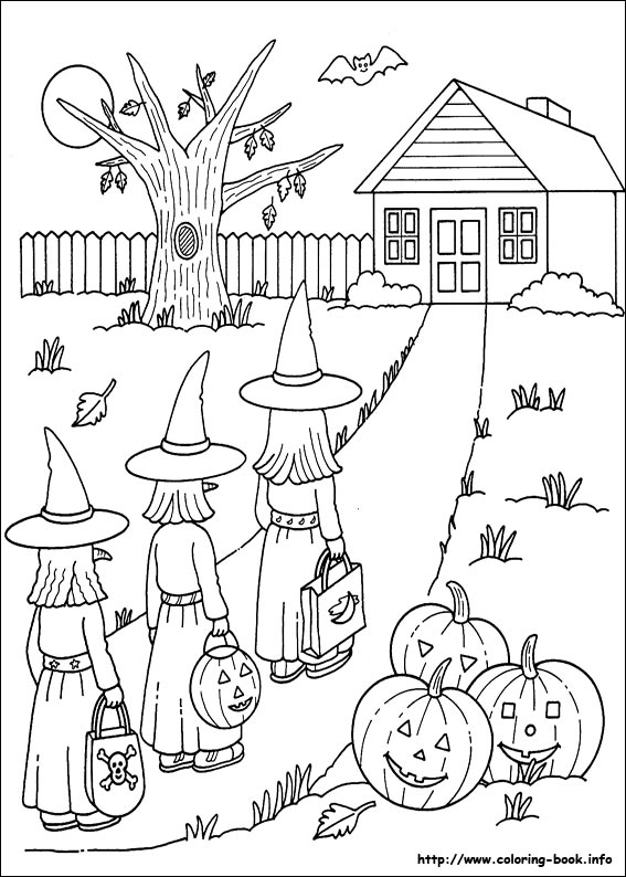 Halloween coloring picture