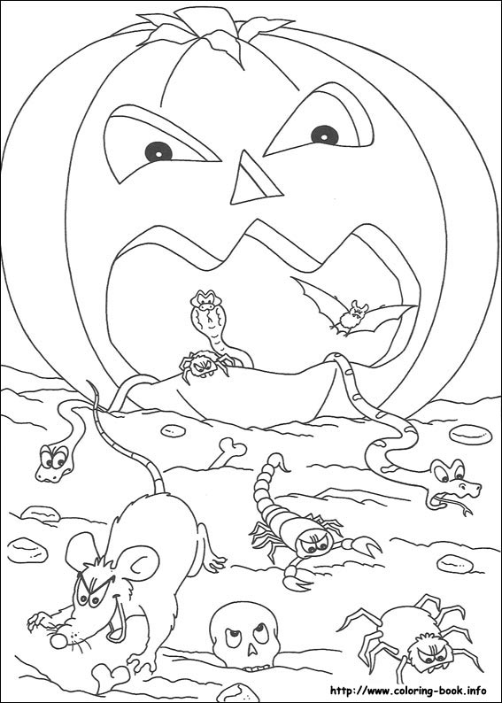 Halloween coloring picture