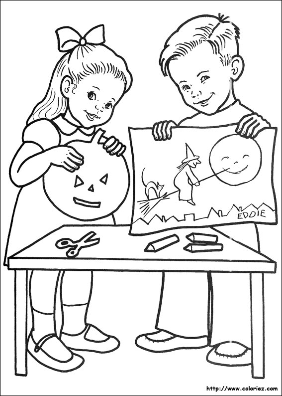 Halloween coloring picture