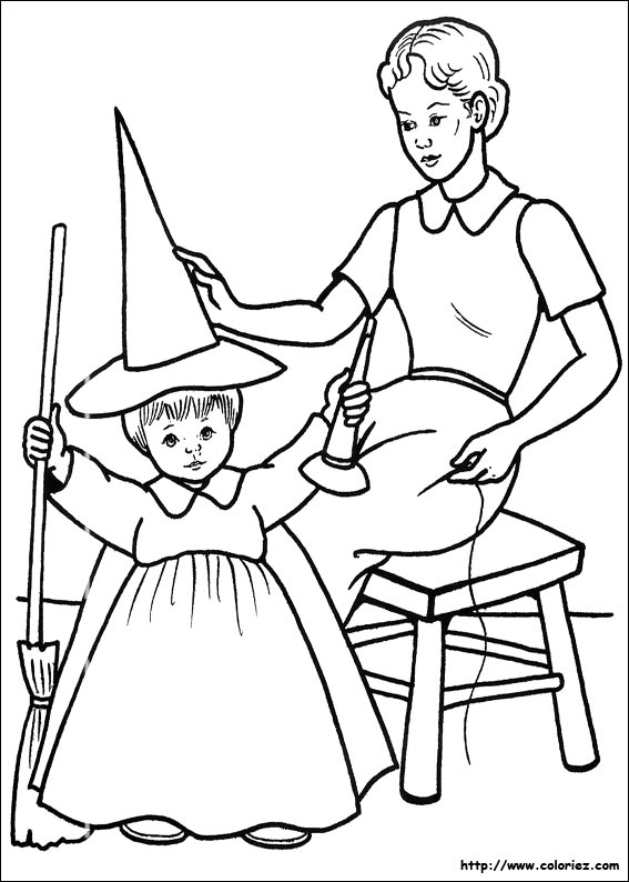 Halloween coloring picture