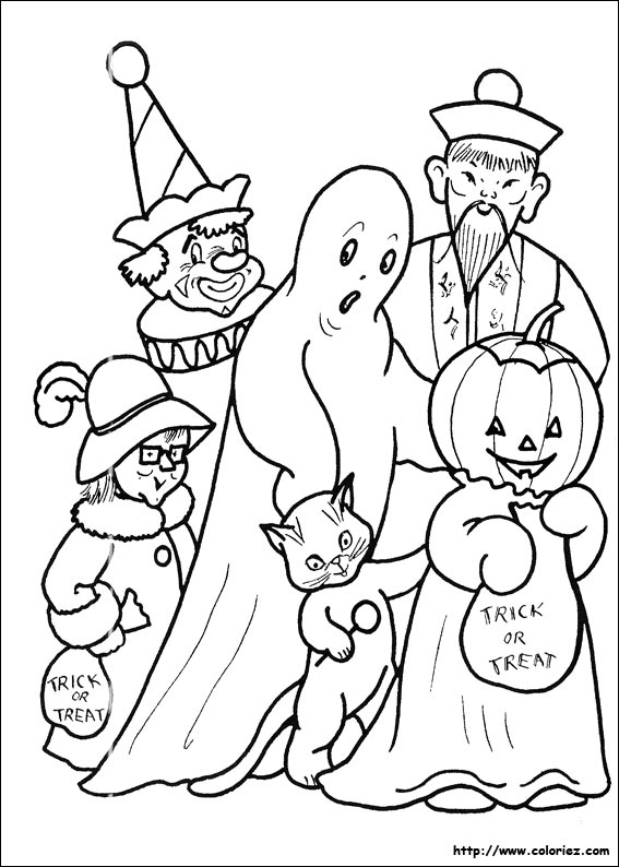 Halloween coloring picture