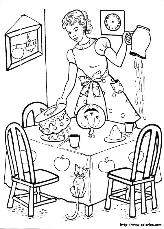 Halloween coloring picture